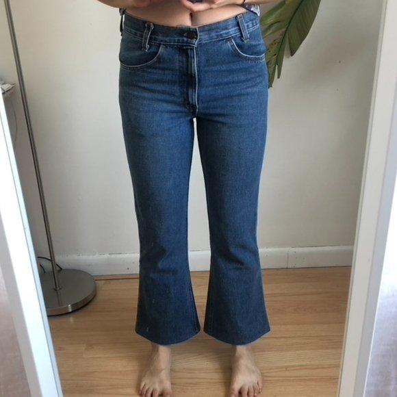 1970s Orange Tab Crop Flare Levi's - Picture 1 of 8